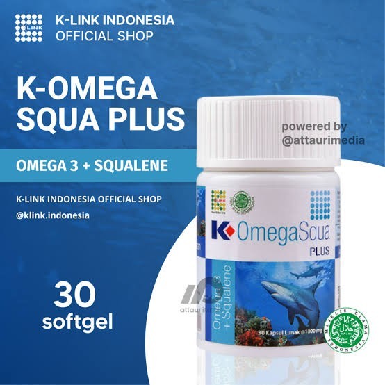 Omega Squa 30 Softgel capsul K Link Original 100% Asli