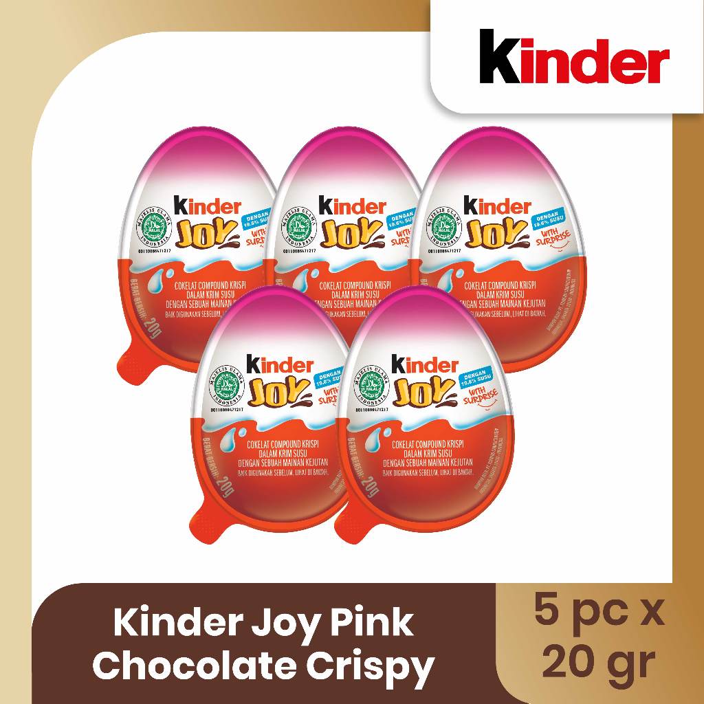 

Kinder Joy Pink Chocolate Crispy 20gr - 5pcs