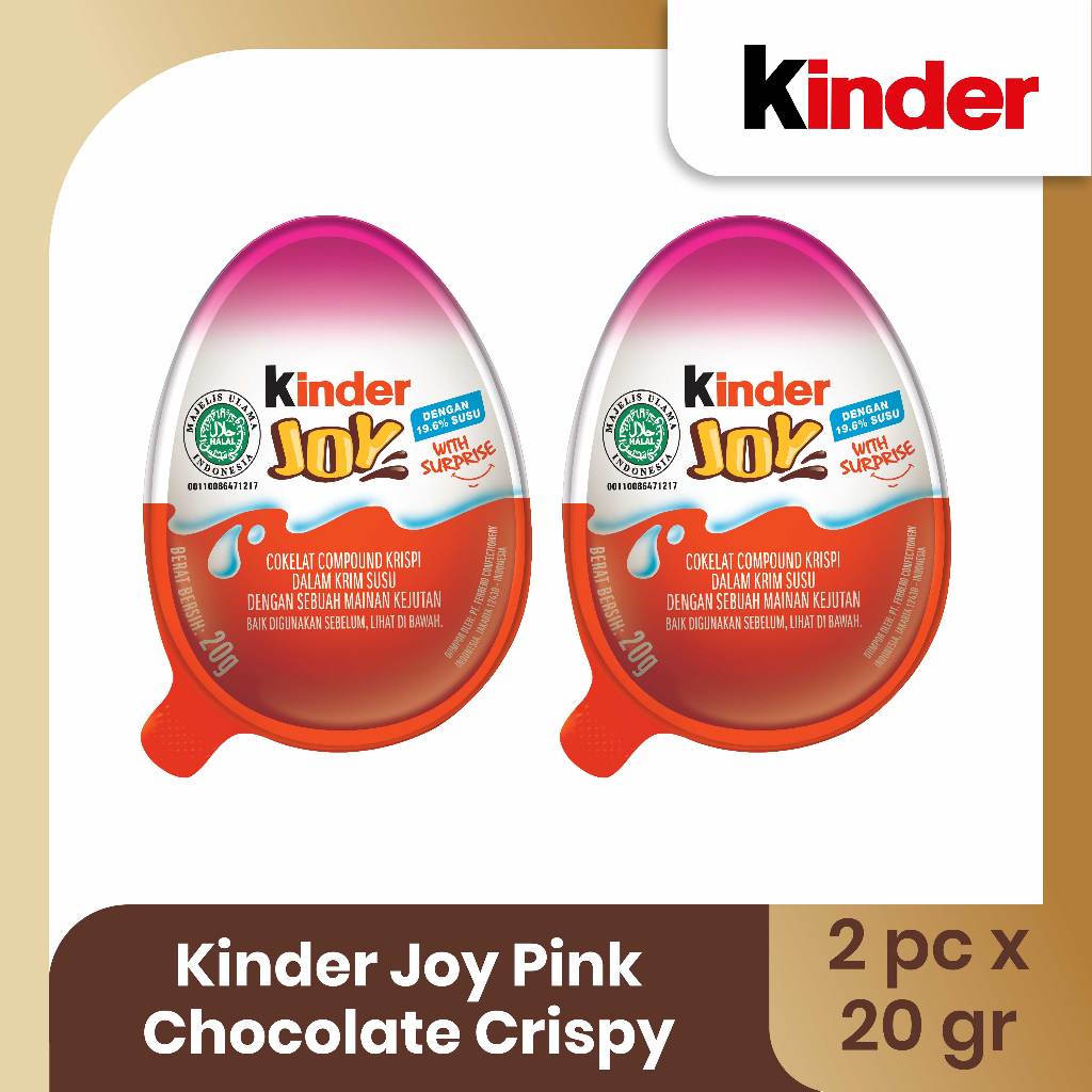 

Kinder Joy Pink Chocolate Crispy 20gr - TWINPACK