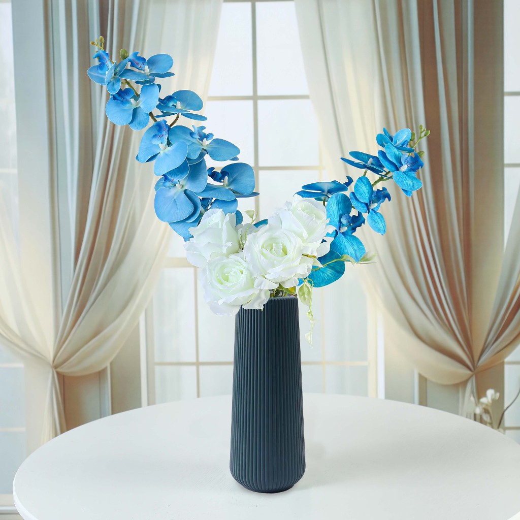 Jumbo 9 Kuntum  Large Orchid Bunga Anggrek Latex +MAWAR DIAMOND k5 Premium Artificial Flower Anggrek