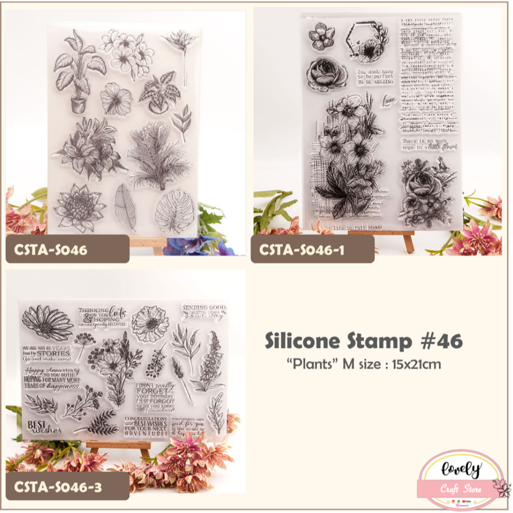

LovelyCraftStore | S 46 ~ Transparent Silicone rubber Clear Stamp ~ Stempel Silikon Transparan Silicone Stamp Lace Background untuk journal, cards, art craft, scrapbook