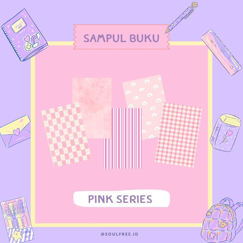 

sampul buku aesthetic / sampul buku b5 / sampul buku a5 / PINK SERIES