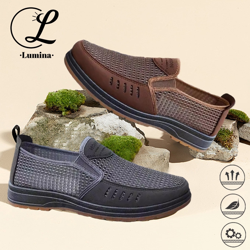 LUMINA - Sepatu slip on Sepatu Pria Keren sepatu outdoor pria sepatu pria casual Anti Slip