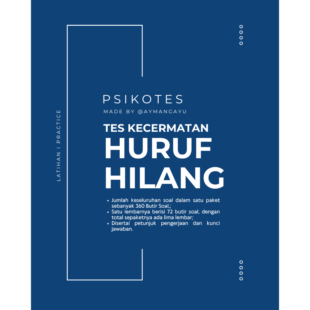 

LEMBAR LATIHAN HURUF HILANG (A4)