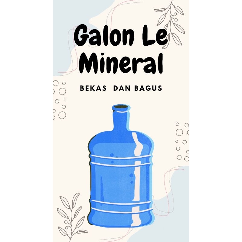 

Galon Le Mineral Kosong 15 Liter