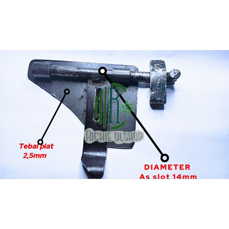 grendel pistol pintu besi /kunci slot pagar besi