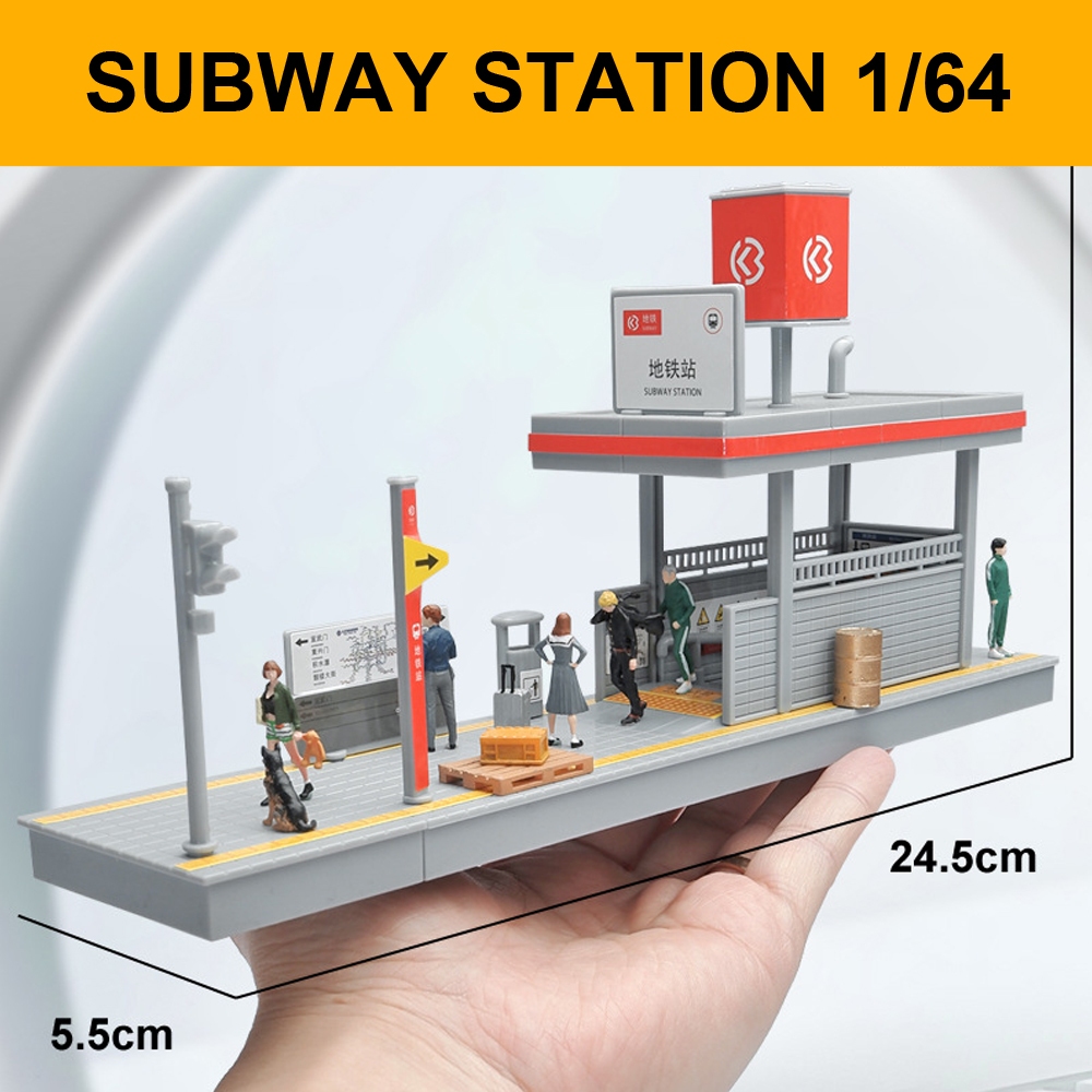 diorama HOTWHEELS SUBWAY STATION GATE diecast 1/64 cocok minigt kaido house hot wheels