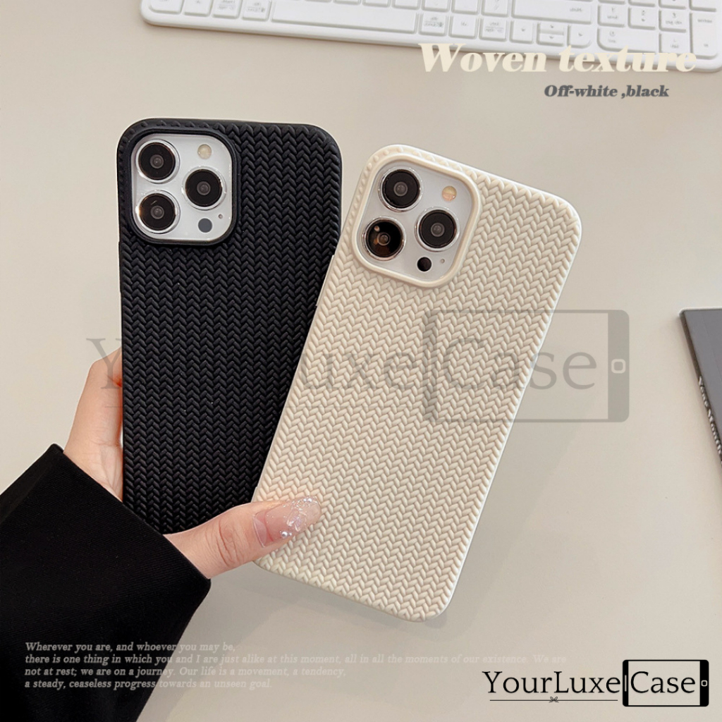 Knit Softcase Anyaman 3D Casing HP Case iPhone 7 8 X XR XS 11 12 13 14 15 16 Plus Pro Max 7+