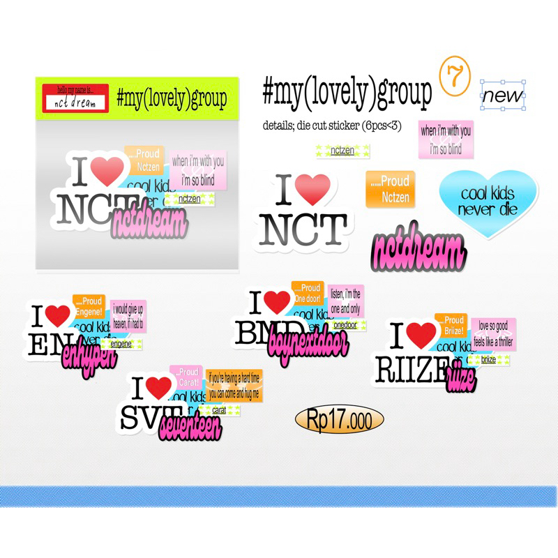 

[READY STOCK] #mylovelygroup STICKER DIE CUT