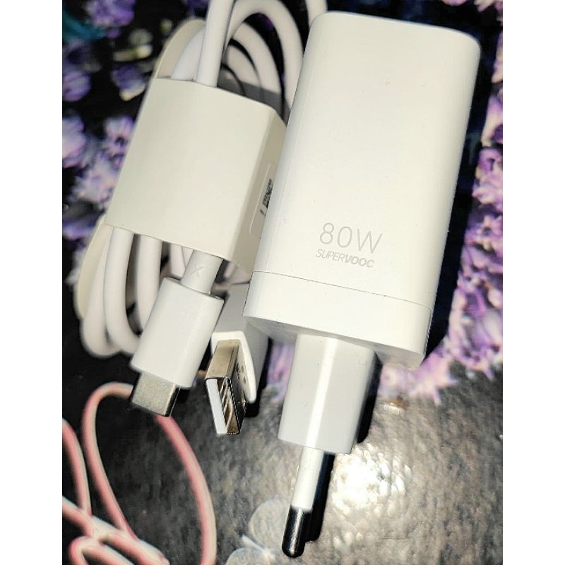 CHARGER OPPO REALME 8A 80 WATT SUPERVOOC ORIGINAL 100 % COPOTAN BAWAAN HP
