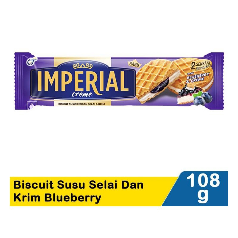 

Imperial Biscuit susu selai dan krim bluberry 105G