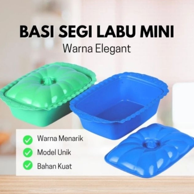 Basi Prasmanan Labu Mini Wadah PlastikTutup Penyimpanan Makanan Sayur