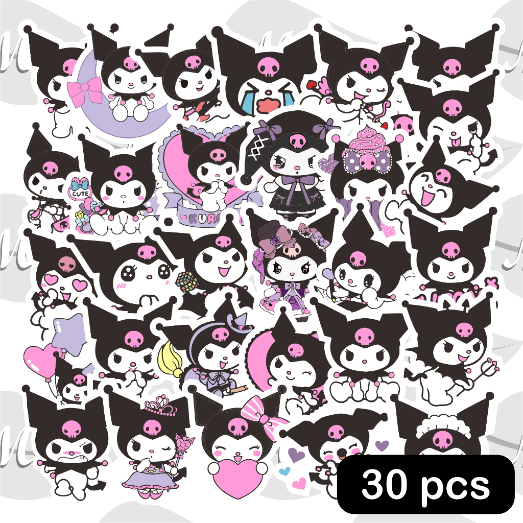 

(30 pcs) Stiker Kuromi | sticker sanrio waterproof anti tahan air tumblr botol minum helm motor