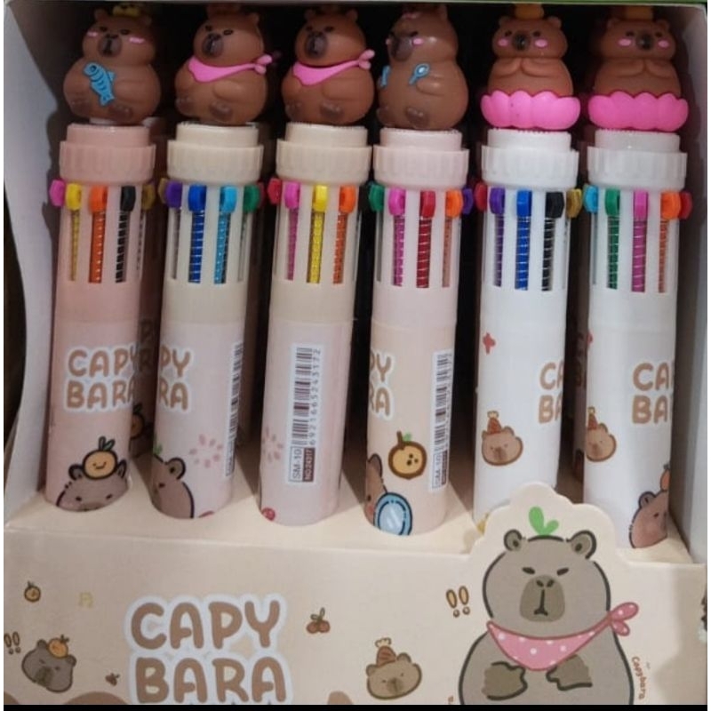 

Pulpen Tinta 10 Warna Cute Panda 1Box 36pcs || Pena Ganti Ganti Warna || Pulpen Tinta Warna Warni || Pulpen Capybara