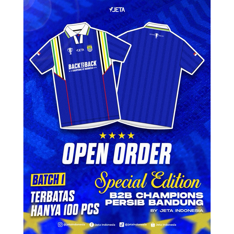 JERSEY PERSIB EDISI SPESIAL BACK TO BACK | READY BIG SIZE S - 4XL