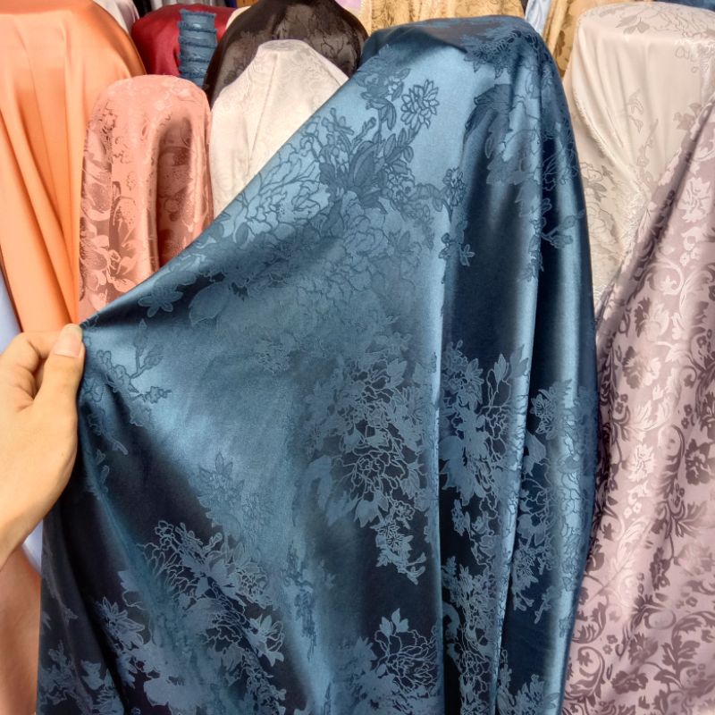 Bahan Kain Jacquard Armani Silk Motif Premium