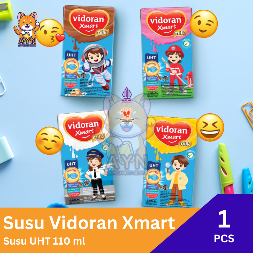 

Susu Vidoran Xmart Milk UHT 110 ml [ 1 pcs ]