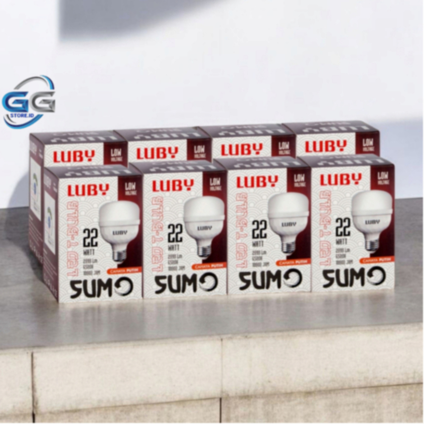 Paket 8 Pcs LUBY SUMO Lampu Bohlam LED 22 Watt / Paket Hemat 8 Pcs Lampu LED T-Bulb Luby Sumo 22W