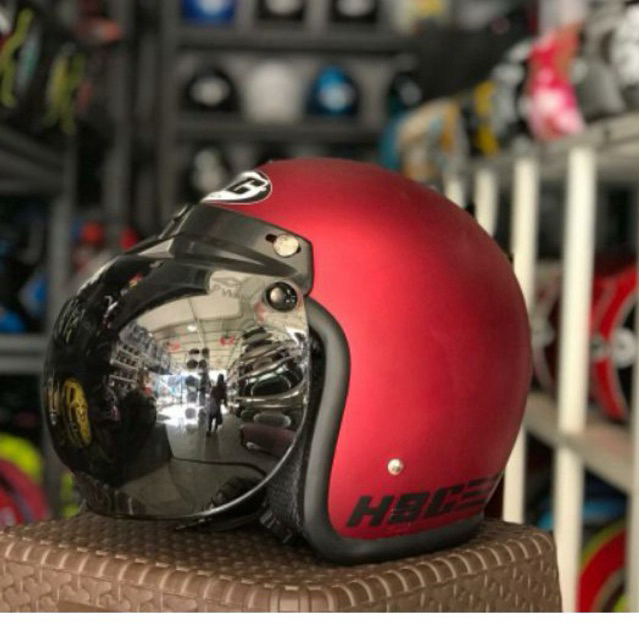 Helm Bogo HBC polos - RED Marun