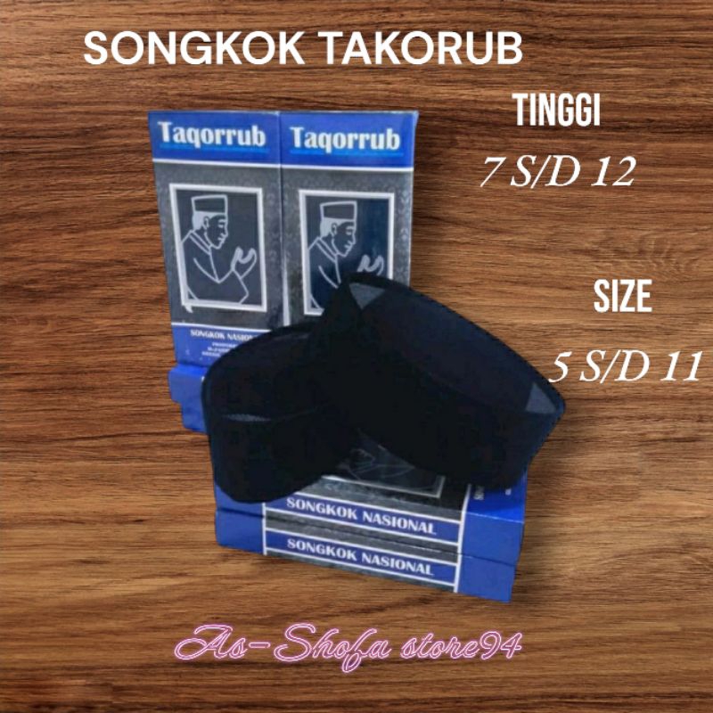 songkok takorub / songkok santri,Pria dewasa/Songkok Polos hitam