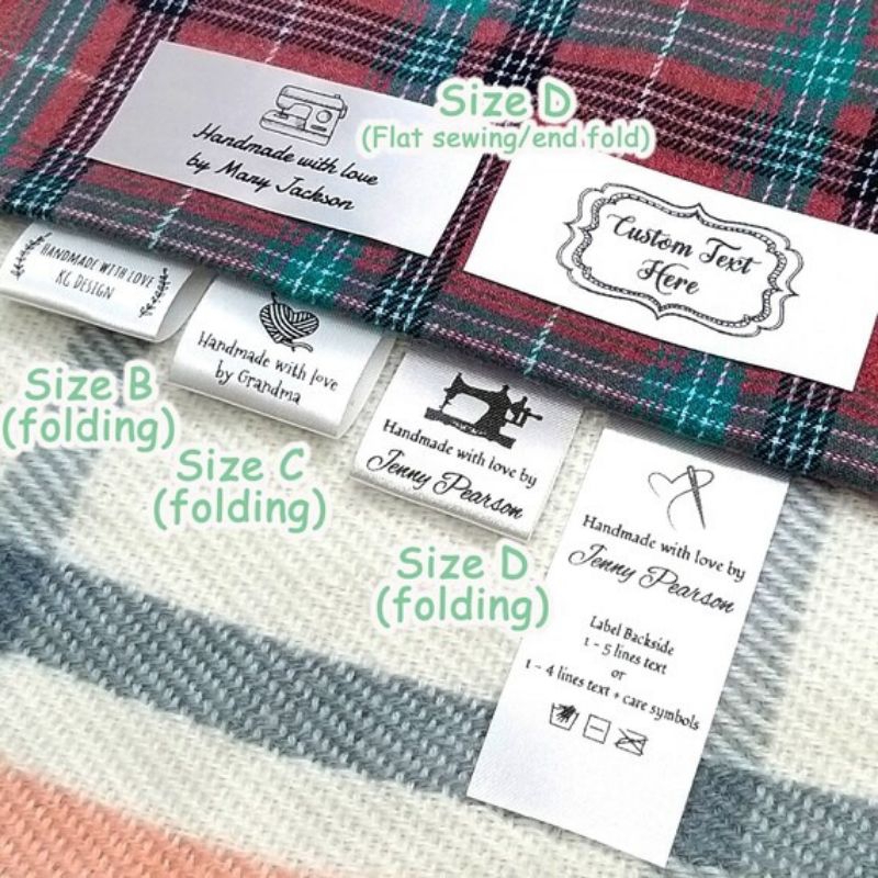160meter/roll label satin putih custom design label merek label saran pencucian label baju label pro