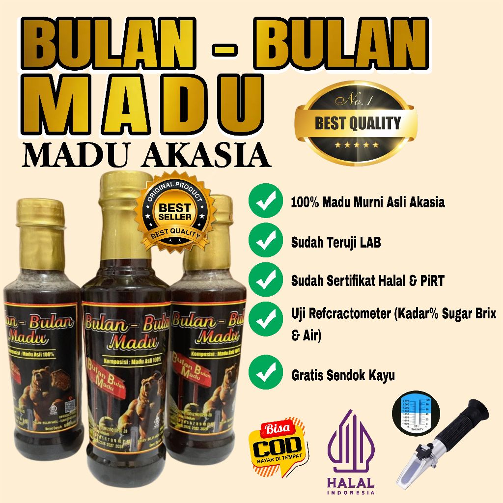 

Madu Akasia Murni 100% Sudah teruji Bulan Bulan Madu
