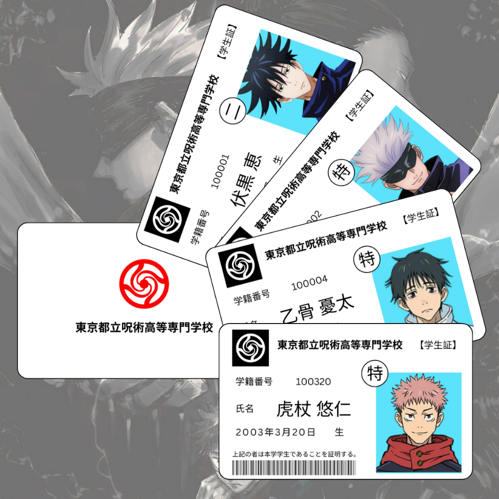 

ID Card Jujutsu Kaisen ID Student Anime JJK