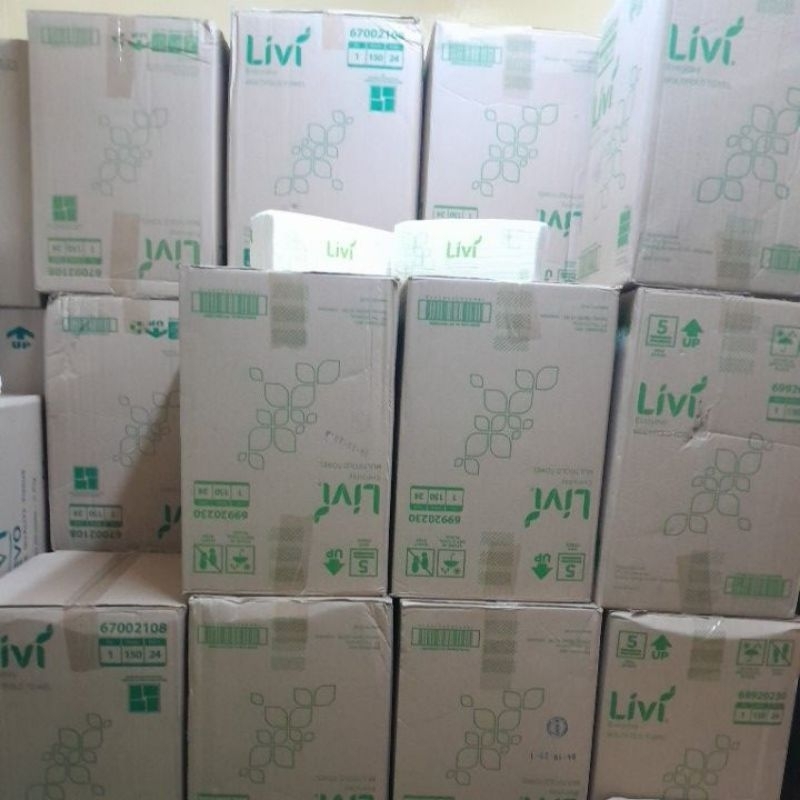 Tissue LIVI SMART TOWEL Multifold 150's, Hand Towel LIVI 24 Pack Tisu