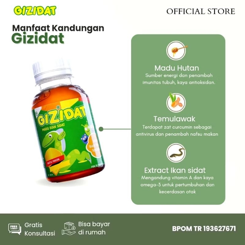 

GIZIDAT MADU MEMPERBAIKI NAFSU MAKAN ANAK 130ml
