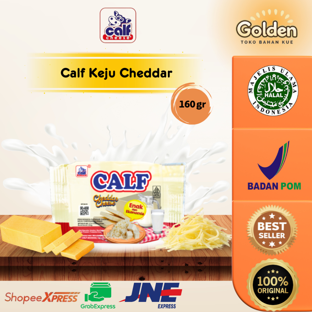

Calf Keju Cheddar 200gr / Keju Cheddar Enak Murah