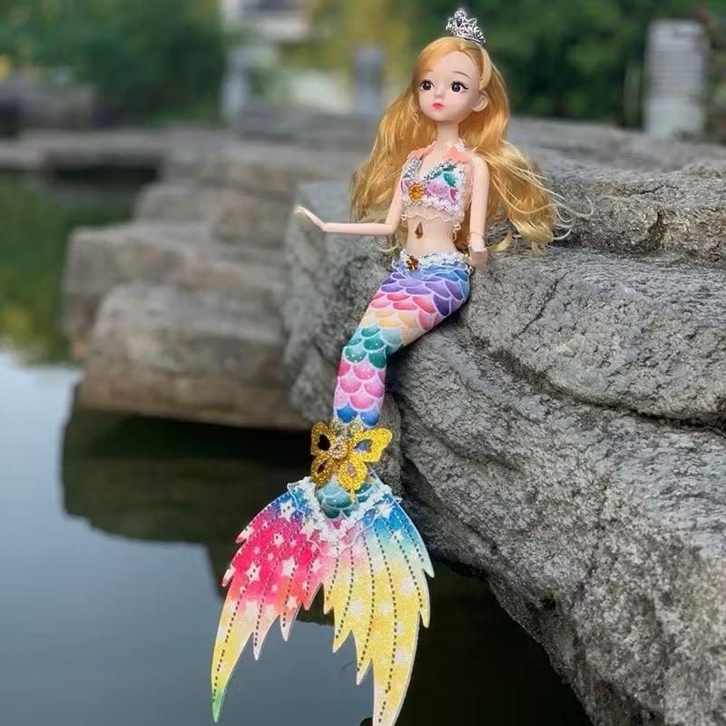 {BG} Boneka Mermaid Doll Putri Duyung 40Cm / Boneka Putri Duyung Hadiah Ulang Tahun anak anak / Putr