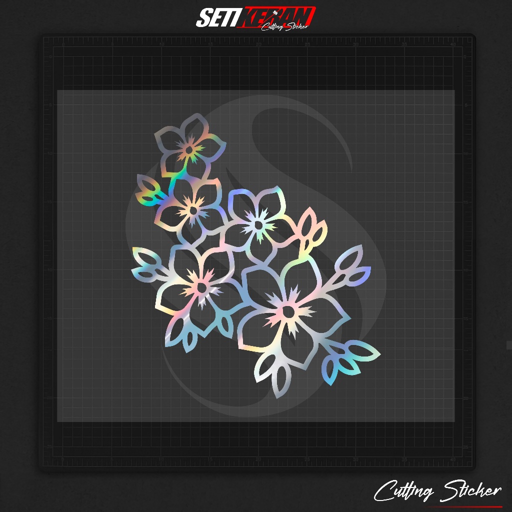 Cutting Stiker Flower Variasi Motor Mobil Sticker Bunga Cantik Universal LucuTimbul Keren Nyala Dasb