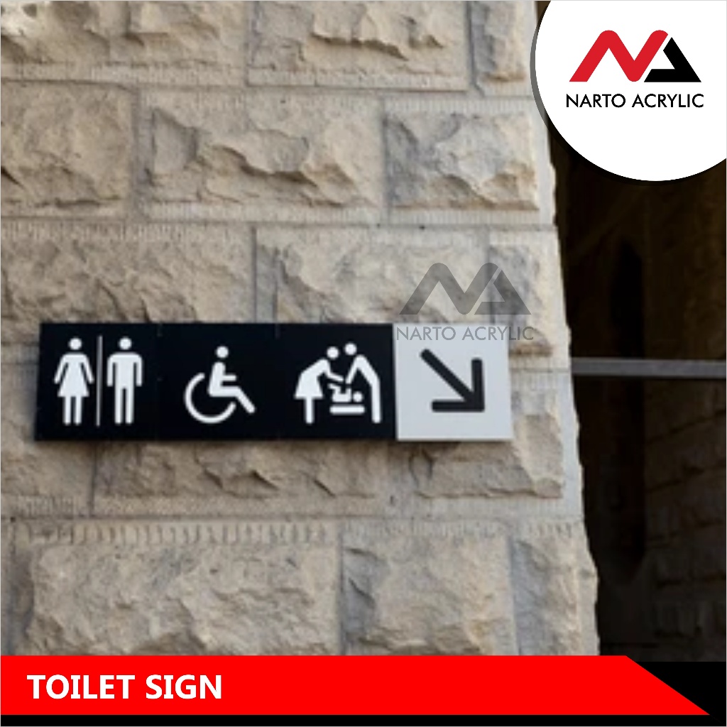 

TOILET SIGN AKRILIK | PAPAN PETUNJUK RUANG AKRILIK | ANTI AIR, TIDAK LUNTUR