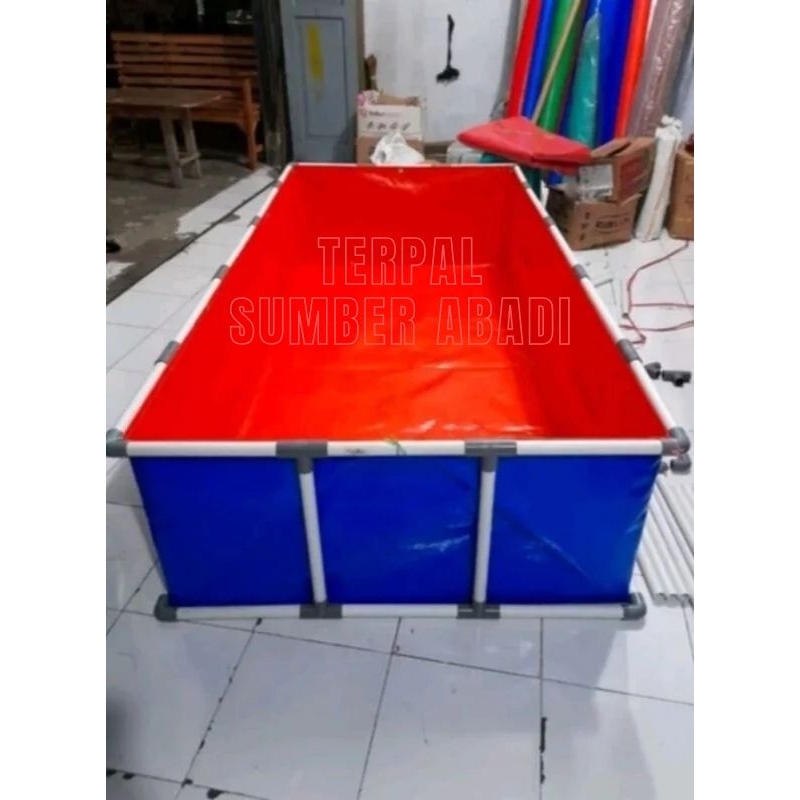 terpal kolam ikan 200x100x100 A12 korea terpal kolam lele murah
