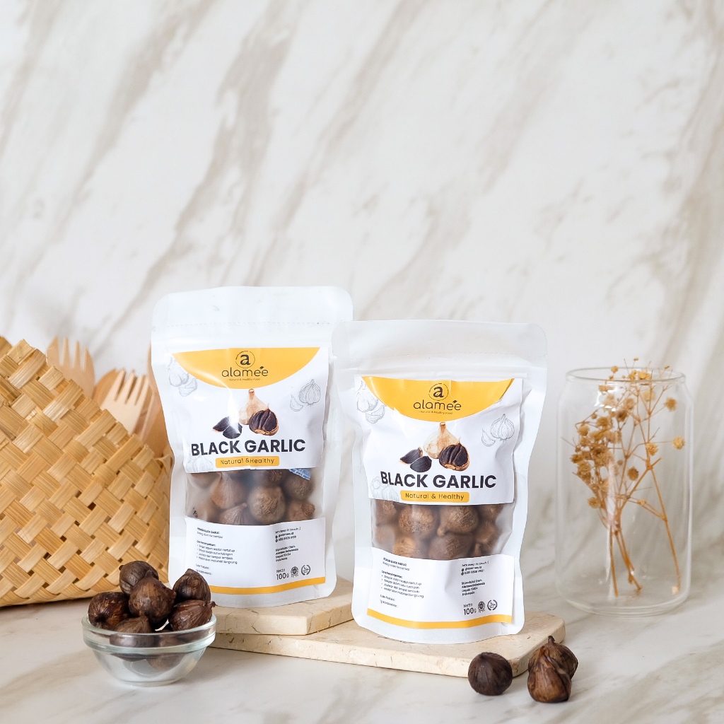 

ALAMEE Bawang Hitam Tunggal Black Garlic Lanang Herbal Alami Natural 100gr