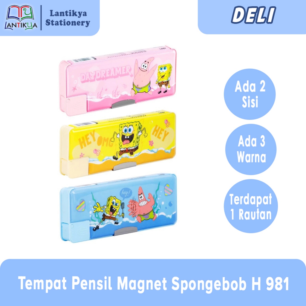 

Tempat Pensil Magnet Spongebob Deli Kotak Plastik H 981