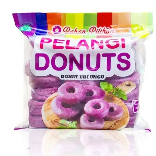 

Donat ubi ungu mini pelangi