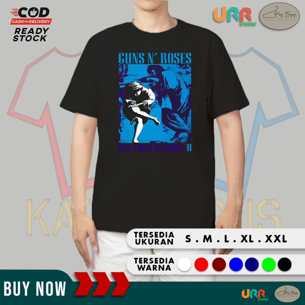 Kaos DIstro Band GUNS N ROSES GNR - USE YOUR ILLUSION II