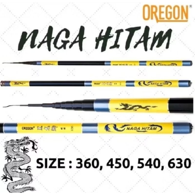 Joran Tegek carbon Oregon Naga hitam 450