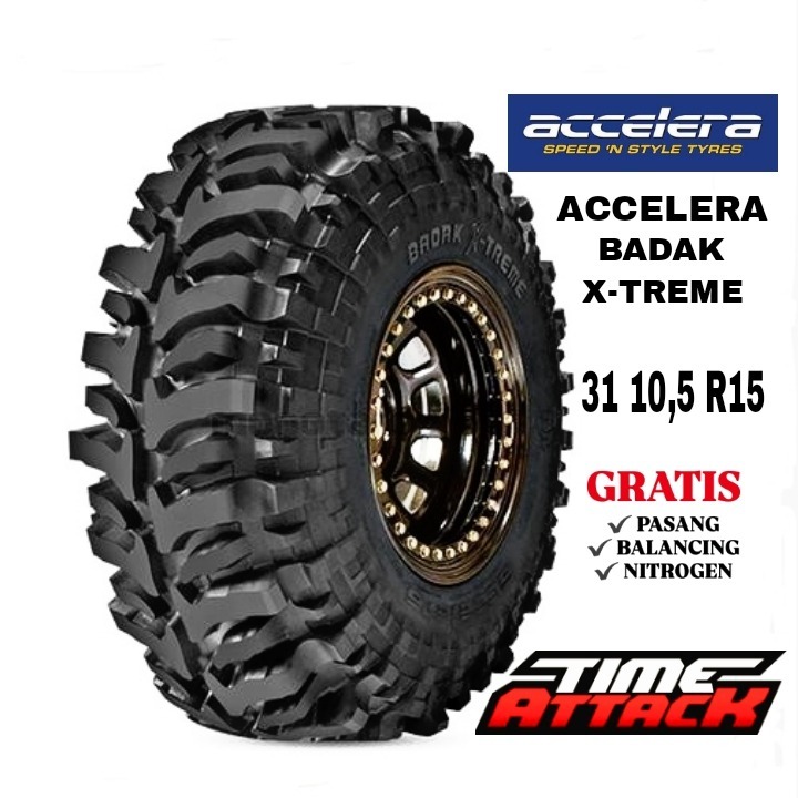 Ban Mobil OFFROAD 31 10,5 Ring 15 Merk Accelera BADAK X-TREME -TIME ATTACK BOGOR