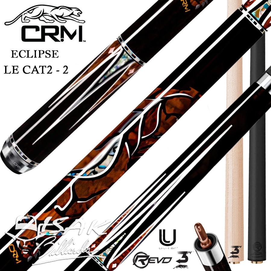 Predator CRM Limited Edition Eclipse 2 | Carom Cue and 3-Cushion Cue I Low Deflection Billiard Stick