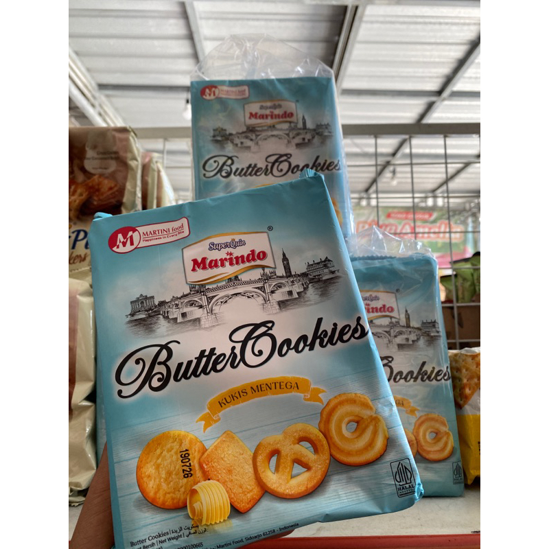 

Butter cookies marindo 165g (1 karton isi 24 pack)