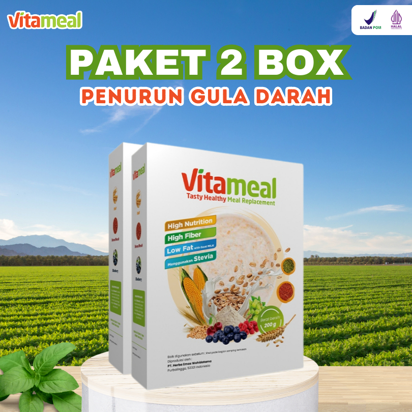 

[ OFFICIAL STORE ] Vitameal - Sereal Sehat Multigrain Ampuh Menstabilkan Gula Darah Menangkal Diabetes Kolesterol TOKO RESMI Garansi Asli Aman 200 gram FITAMEAL GERD
