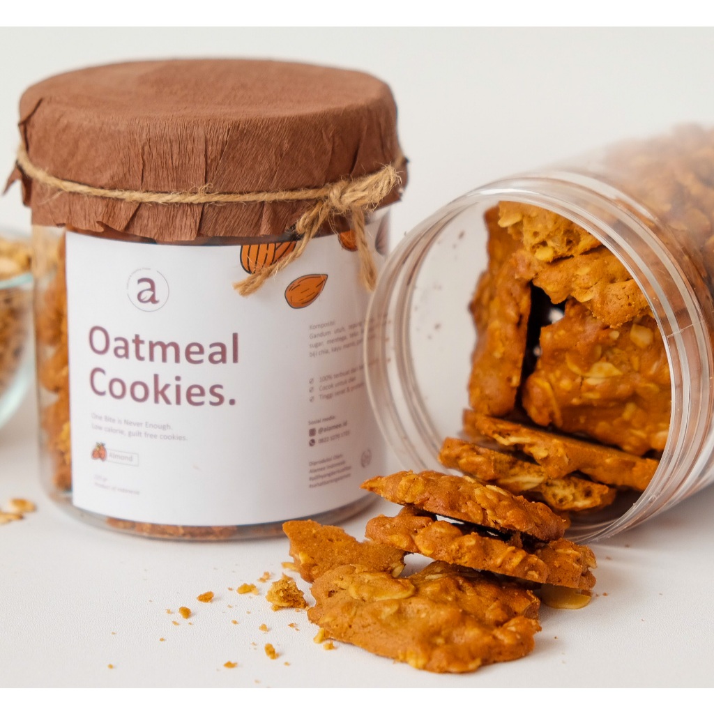 

ALAMEE Oatmeal Diet Cookies - Almond Cemilan Sehat Healthy Snack Oat 225gr