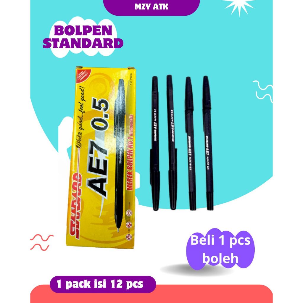 

(1pcs) BOLPEN STANDARD MURAH || PULPEN AE7