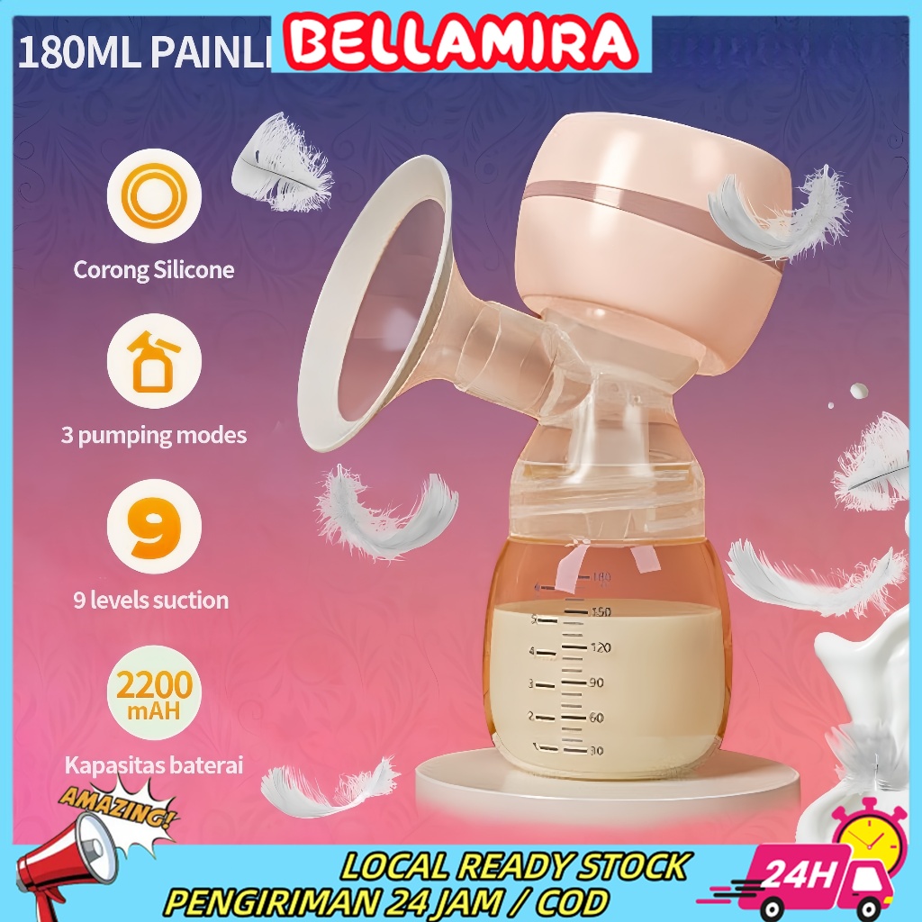 d'Bezt Pompa ASI Elektrik / Wireless Pompa Asi Electric 180ml Portable Pomping ASI Elektrik Bayi