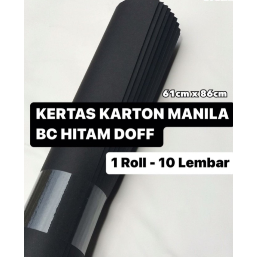 

Kertas Karton Manila BC Hitam Doff per Roll 10 Lembar / Kertas Manila Hitam