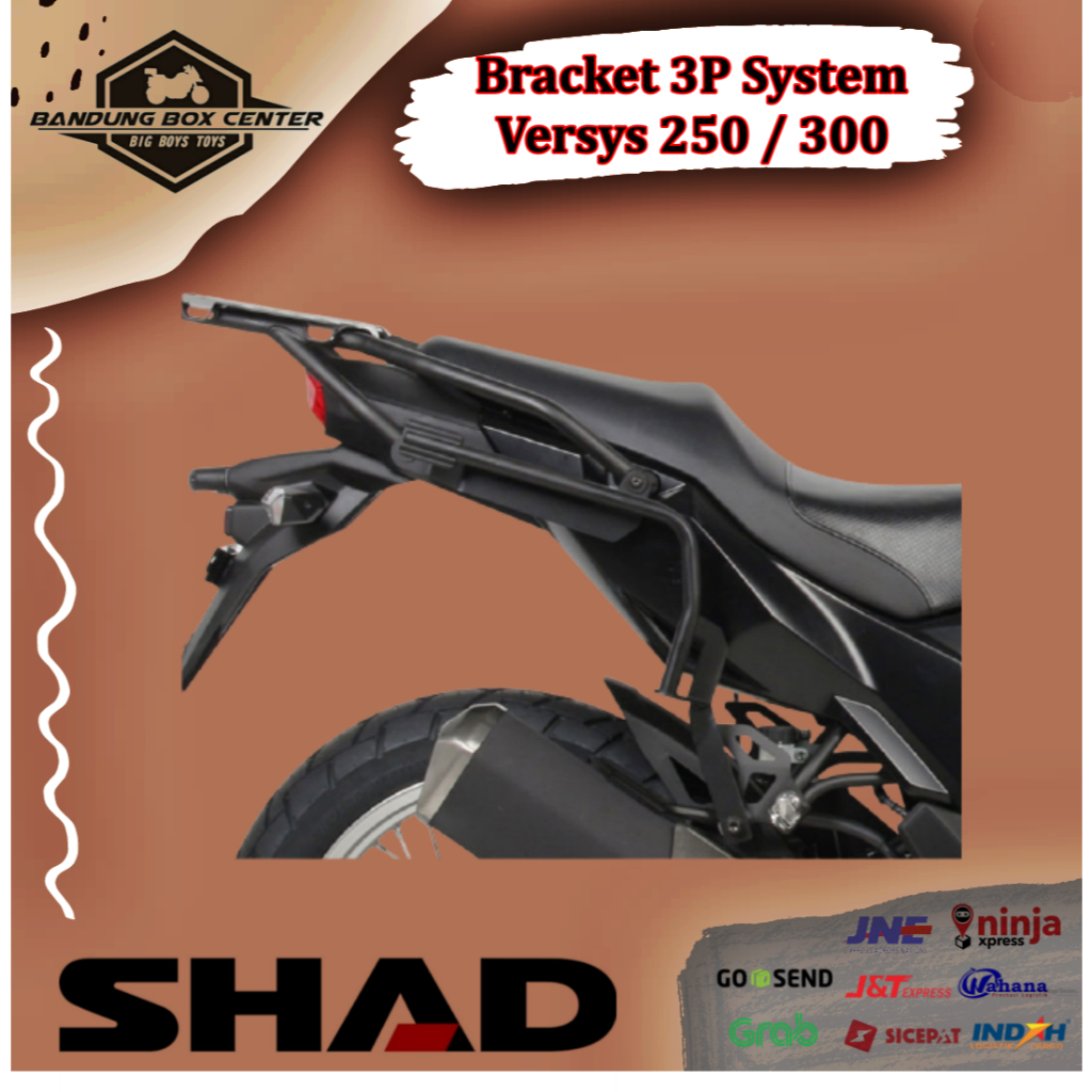 Bracket SideBox Breket Side Box Shad 3P System Versys 250 Kawasaki Versys 250 SH23 SH35 SH36