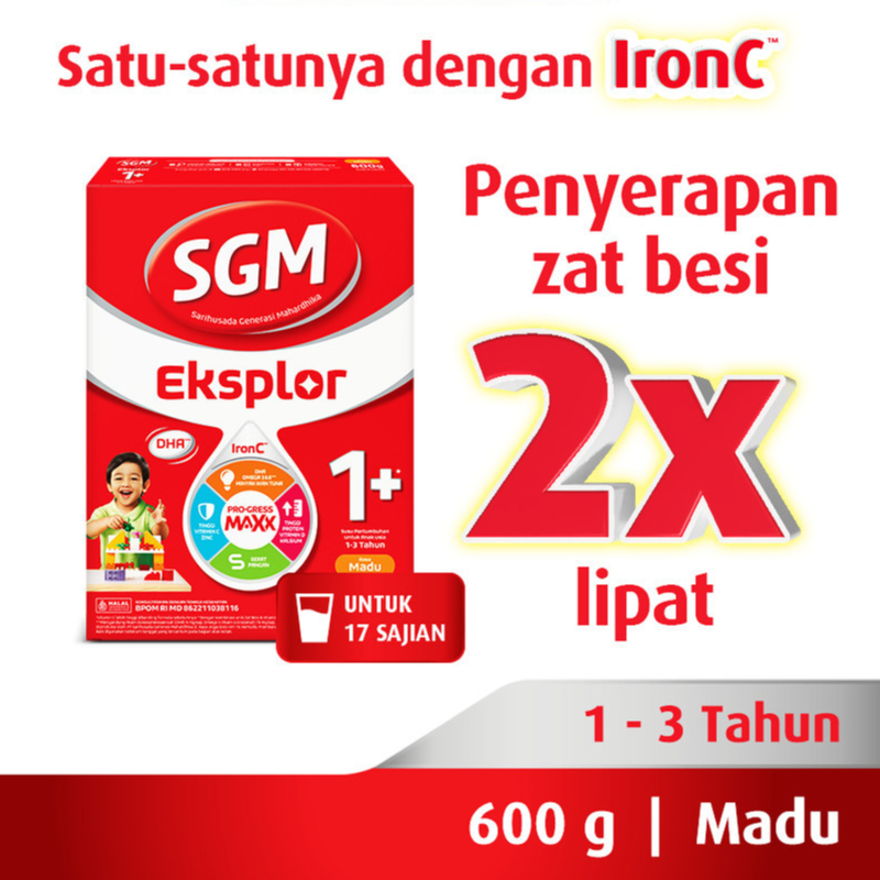 

SGM Eksplor 1+ dengan IronC Susu Pertumbuhan Rasa Madu 600GR 928611