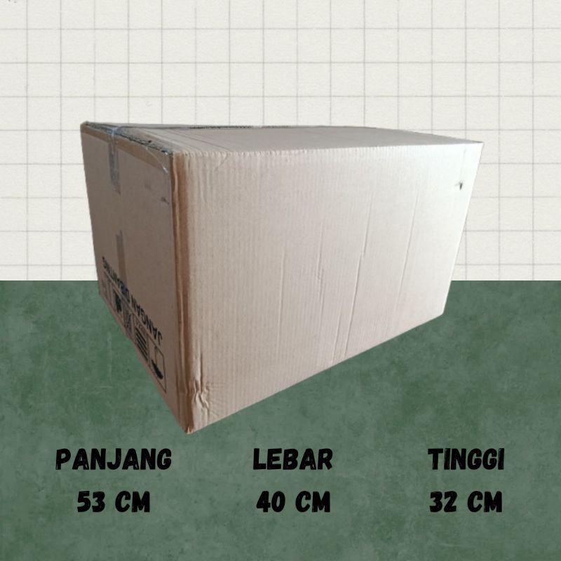

kardus tebal 2 wall ukuran 53 × 40 × 32